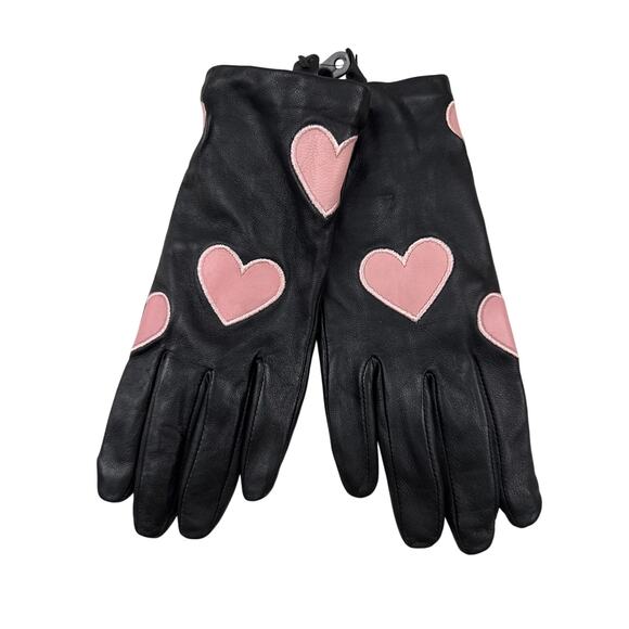 AQUA Hearts Tech Leather Gloves - Picture 2 of 4